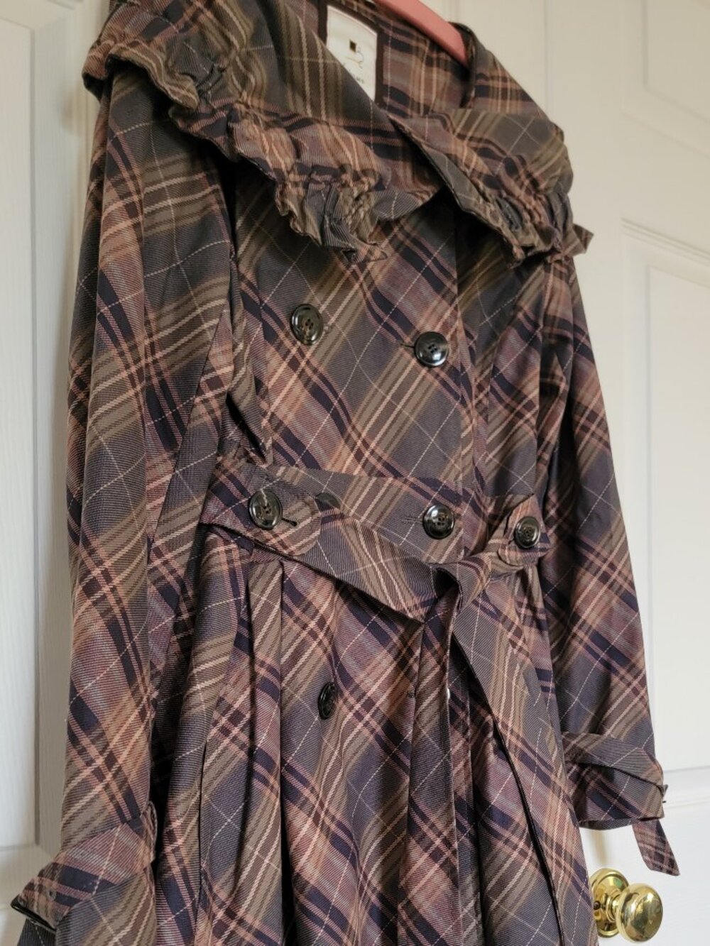 Elevenses by Anthropologie Ruffled Trench Coat